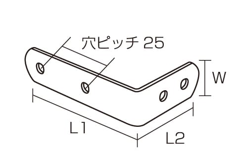 ジョイント金具L15型サイズ