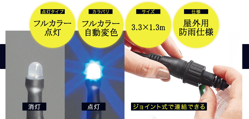 LEDイルミネーションクロスネット仕様