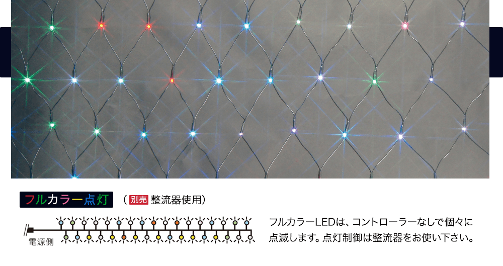 LEDイルミネーションクロスネット仕様