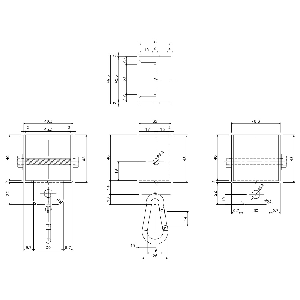GTZ/ステンキャップストップD 寸法図