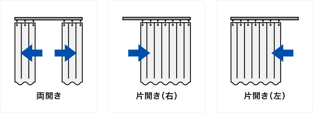 工場倉庫の出入口や間仕切に電動カーテンレール