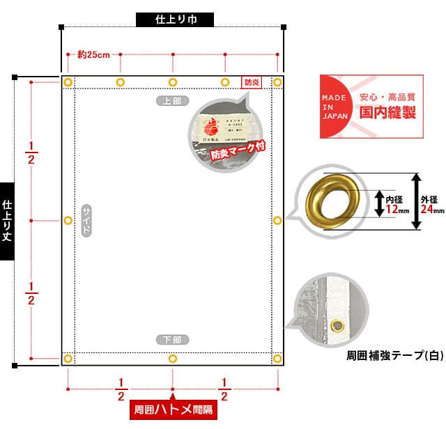 売れ筋がひ贈り物！ トーソー ビニールカーテン 透明糸入り 防炎 帯電防止 抗菌 TC-1230 0.3mm厚 幅1910〜3850mm  高さ4010〜5000mm