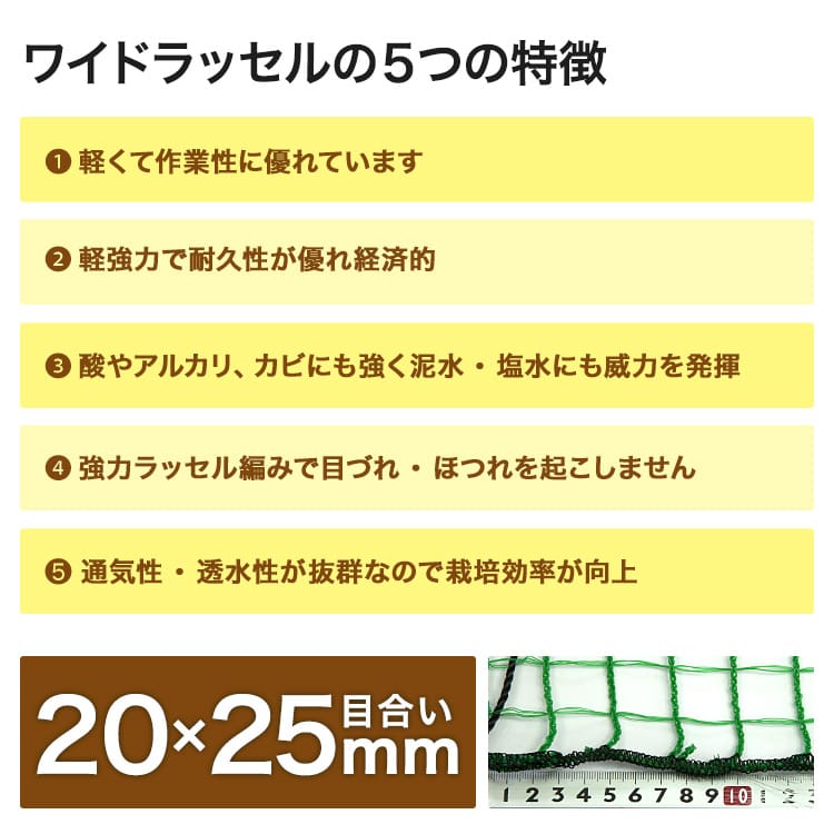 防獣・獣害・防鳥に優れた農業・園芸用ネット/オーダー・既製サイズ/20×25mm目 | ネット・網のことならプロネット