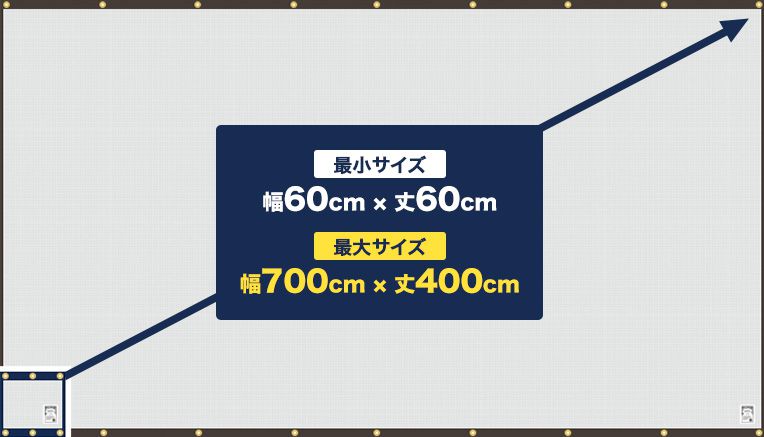 お求めやすい既製サイズと大型サイズも作れるオーダーサンシェード